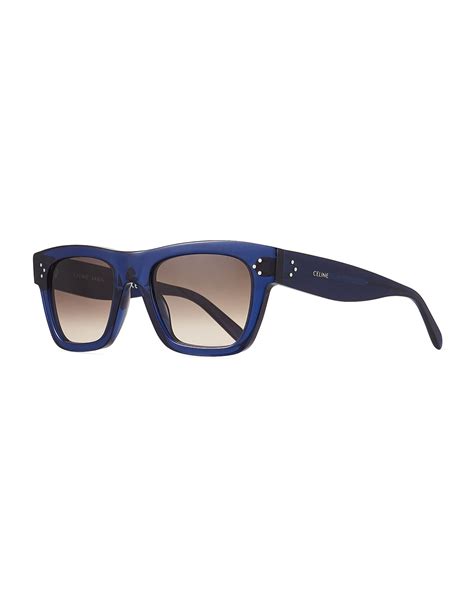 celine shadow sunglasses blue|celine eyewear rectangular sunglasses.